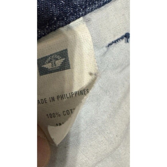 Vintage Men’s DOCKERS Khakis two-pleat denim shorts Plus sz W44 Adjustable Y2K - Picture 4 of 7